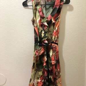 Simply Vera Vera Wang Multicolor Ruffle Midi Dress